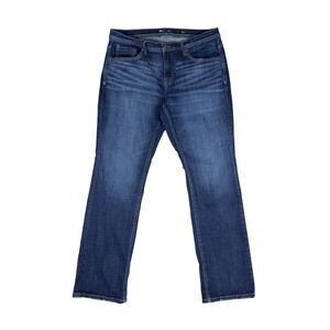 BKE Derek Jeans Men's 37x32.5 Blue Stretch Straight Fit Denim Dark Wash Pants